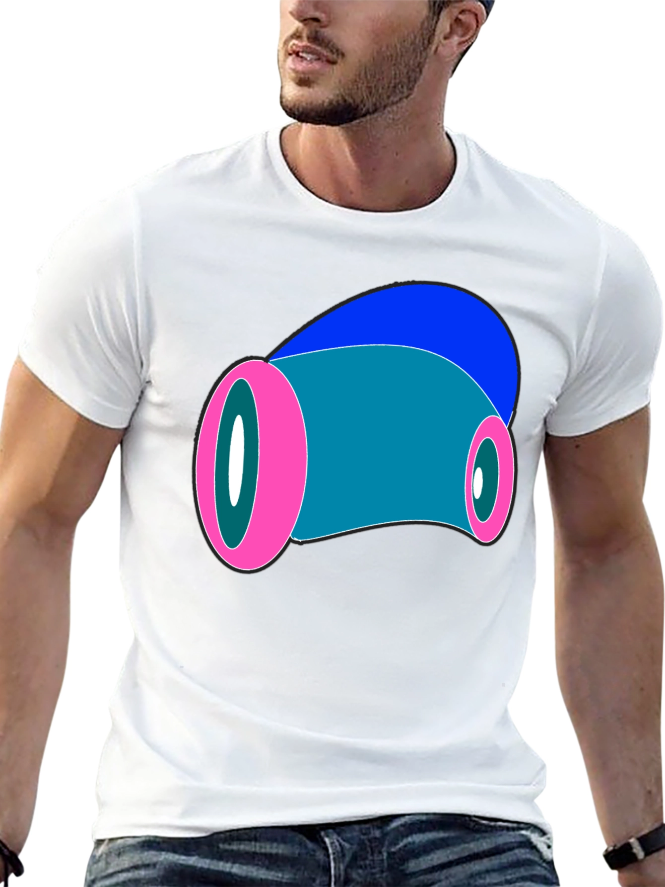 Abstract Pink & Blue Graphic Tee