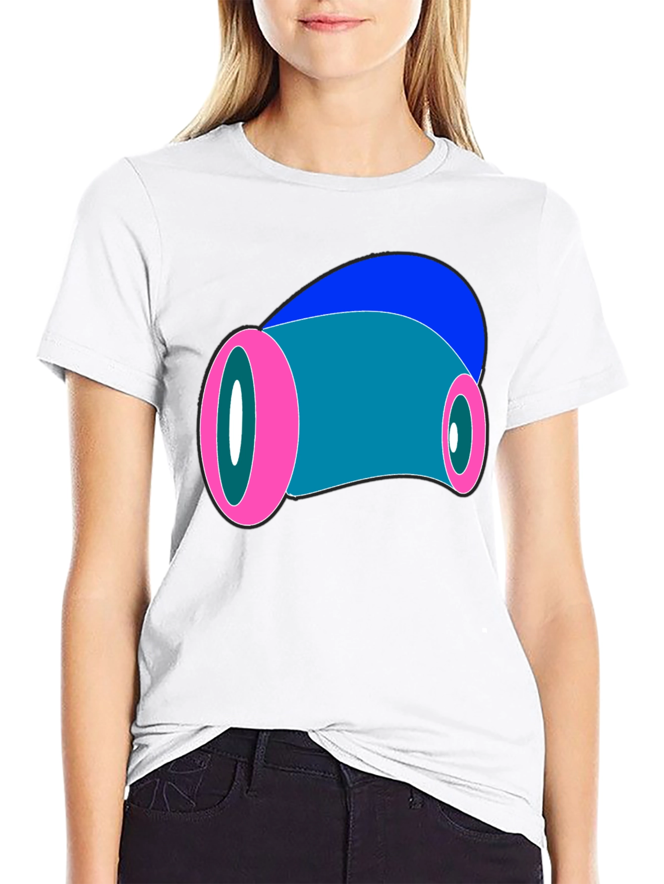 Abstract Pink & Blue Graphic Tee