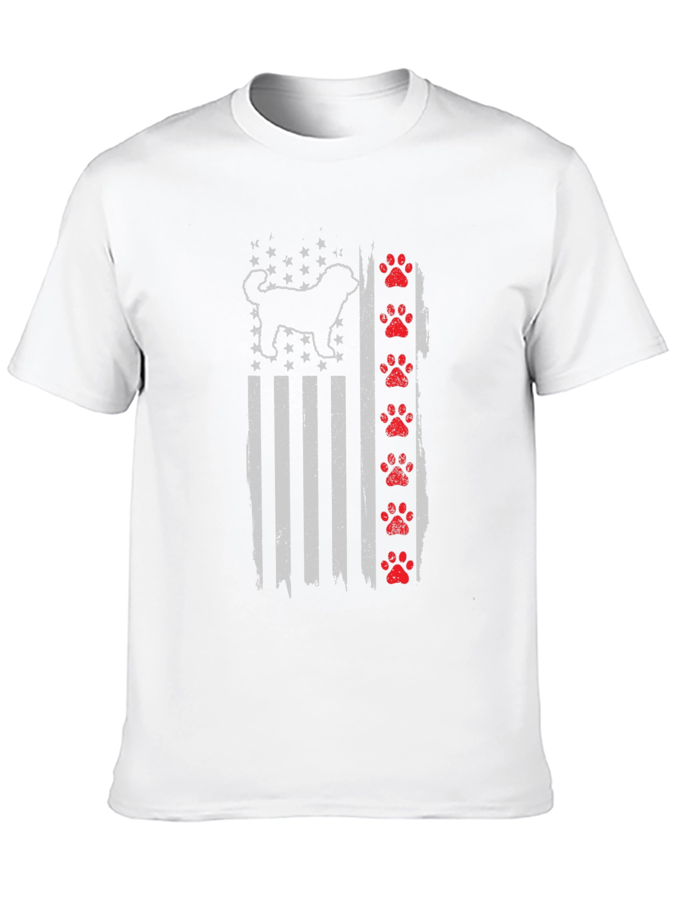 Patriotic Dog American Flag T-Shirt – USA Dog Lover Graphic Tee Gift