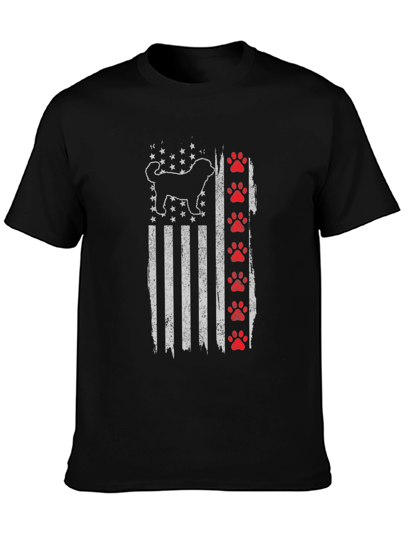 Patriotic Dog American Flag T-Shirt – USA Dog Lover Graphic Tee Gift