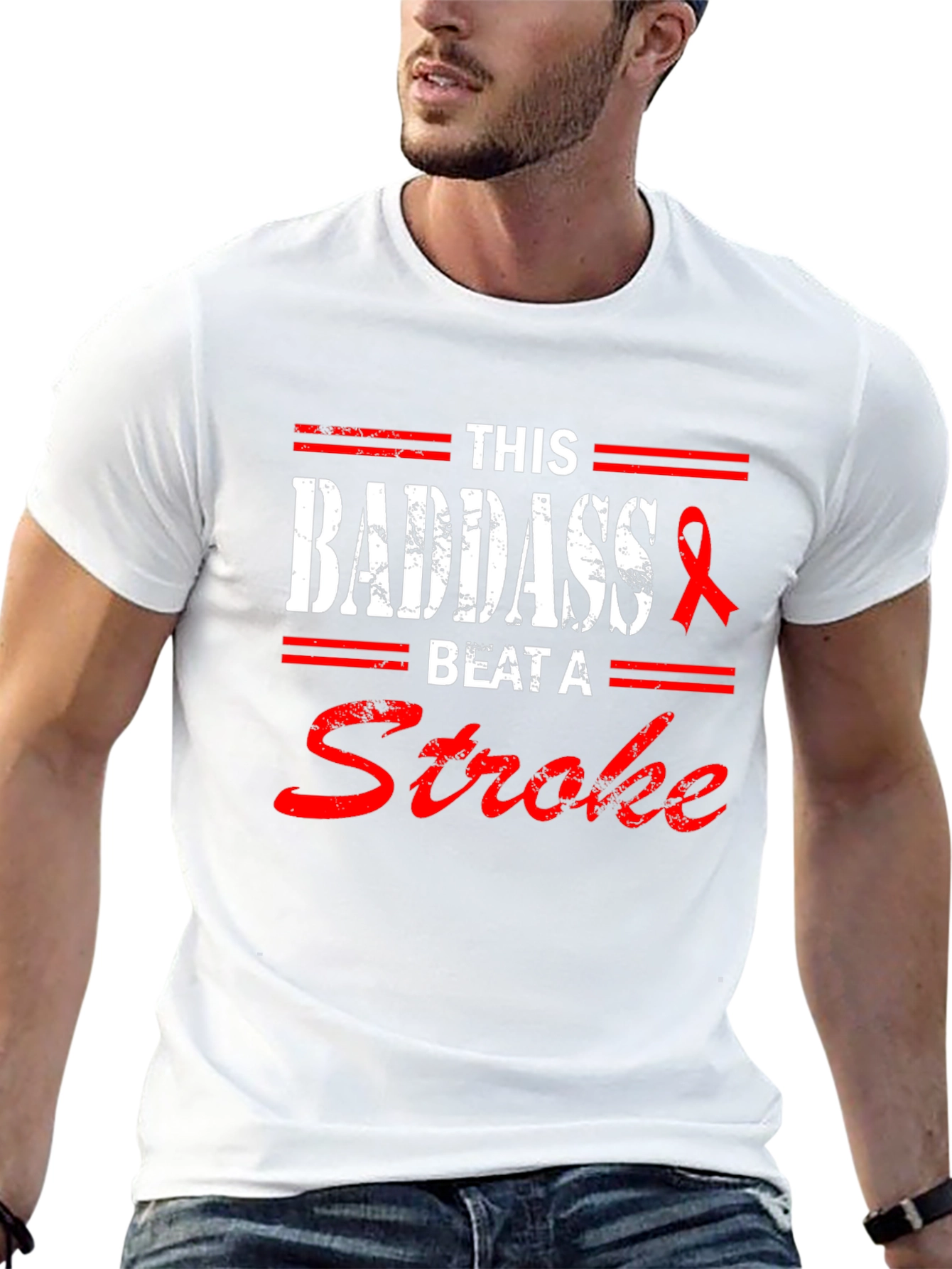 Badass Stroke Survivor Tee - Stroke Awareness Shirt