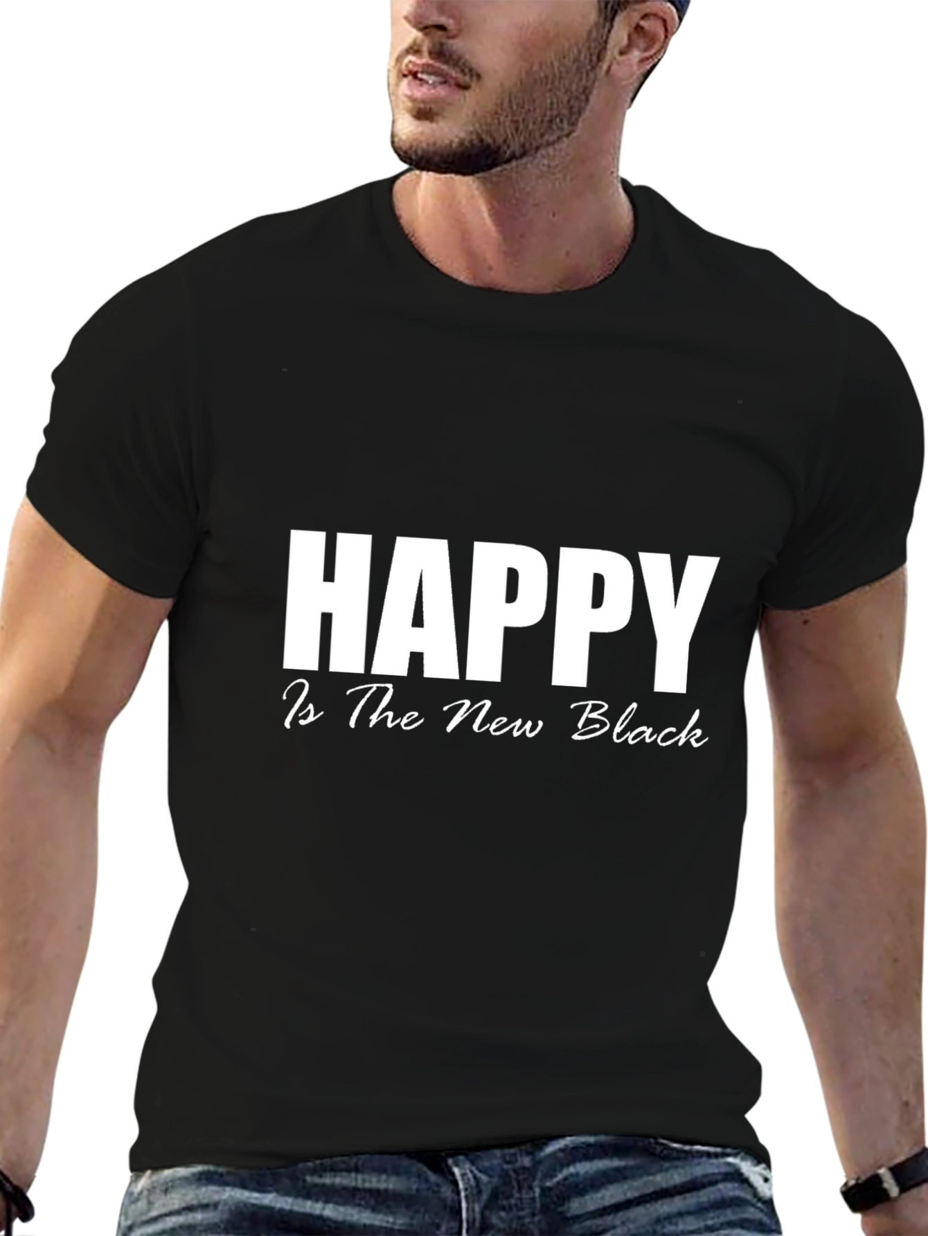 Happy is The New Black Graphic Tee