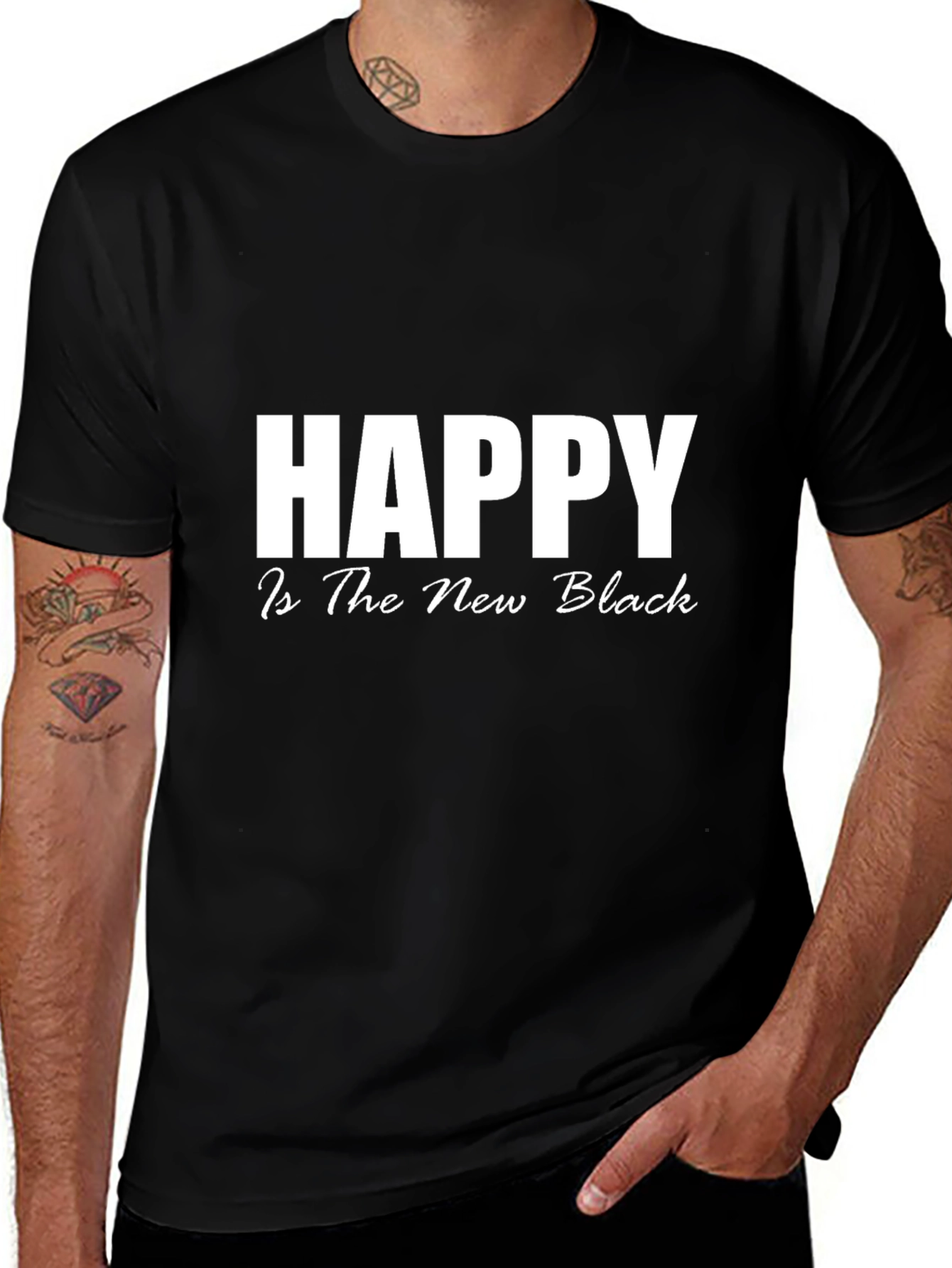 Happy is The New Black Graphic Tee