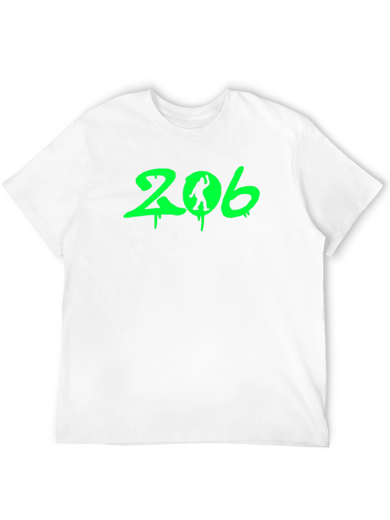 206 Bigfoot Black T-Shirt - Seattle Area Code