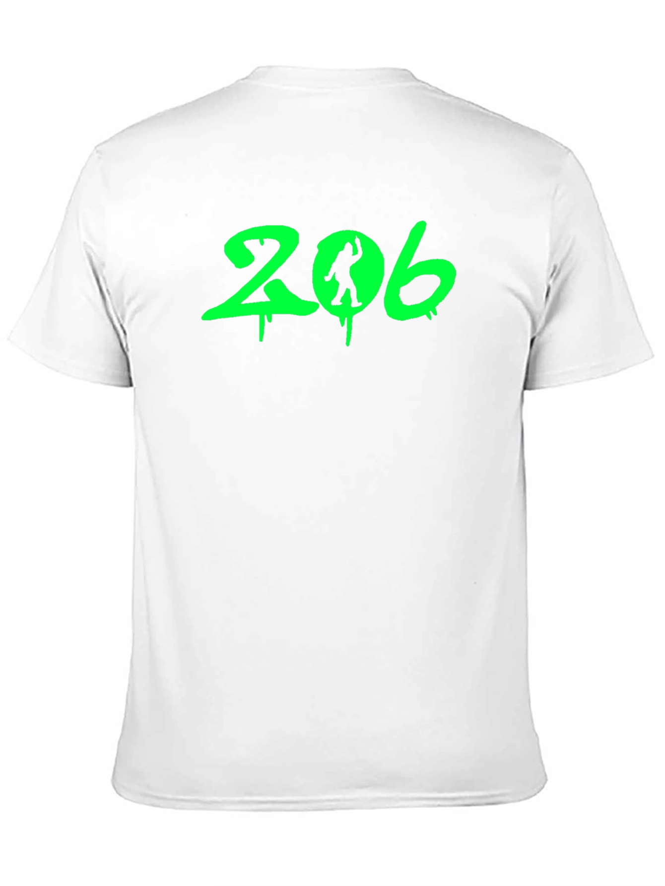 206 Bigfoot Black T-Shirt - Seattle Area Code