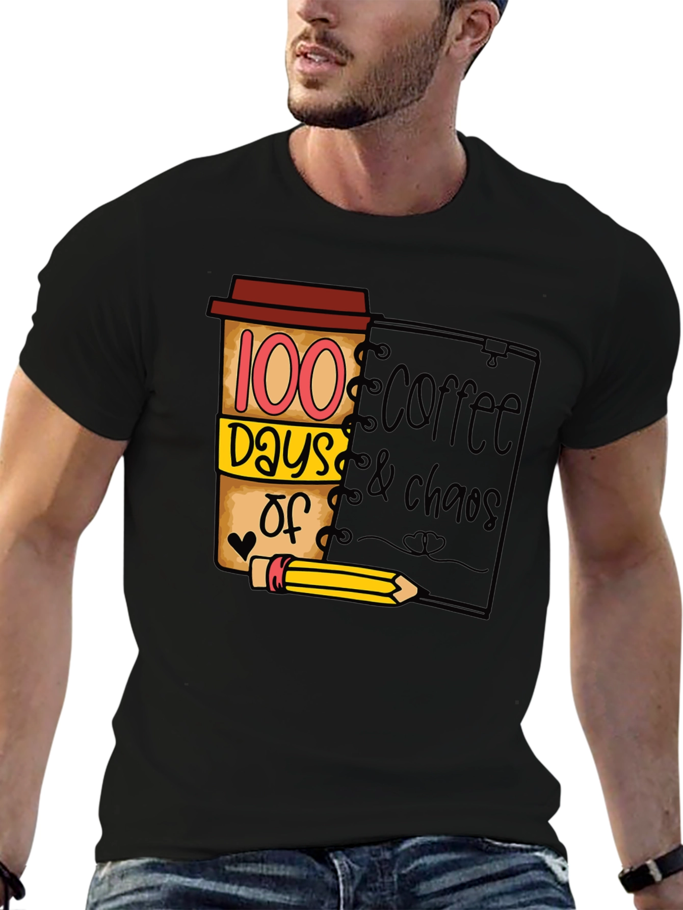 100 Days Coffee & Chaos T-Shirt