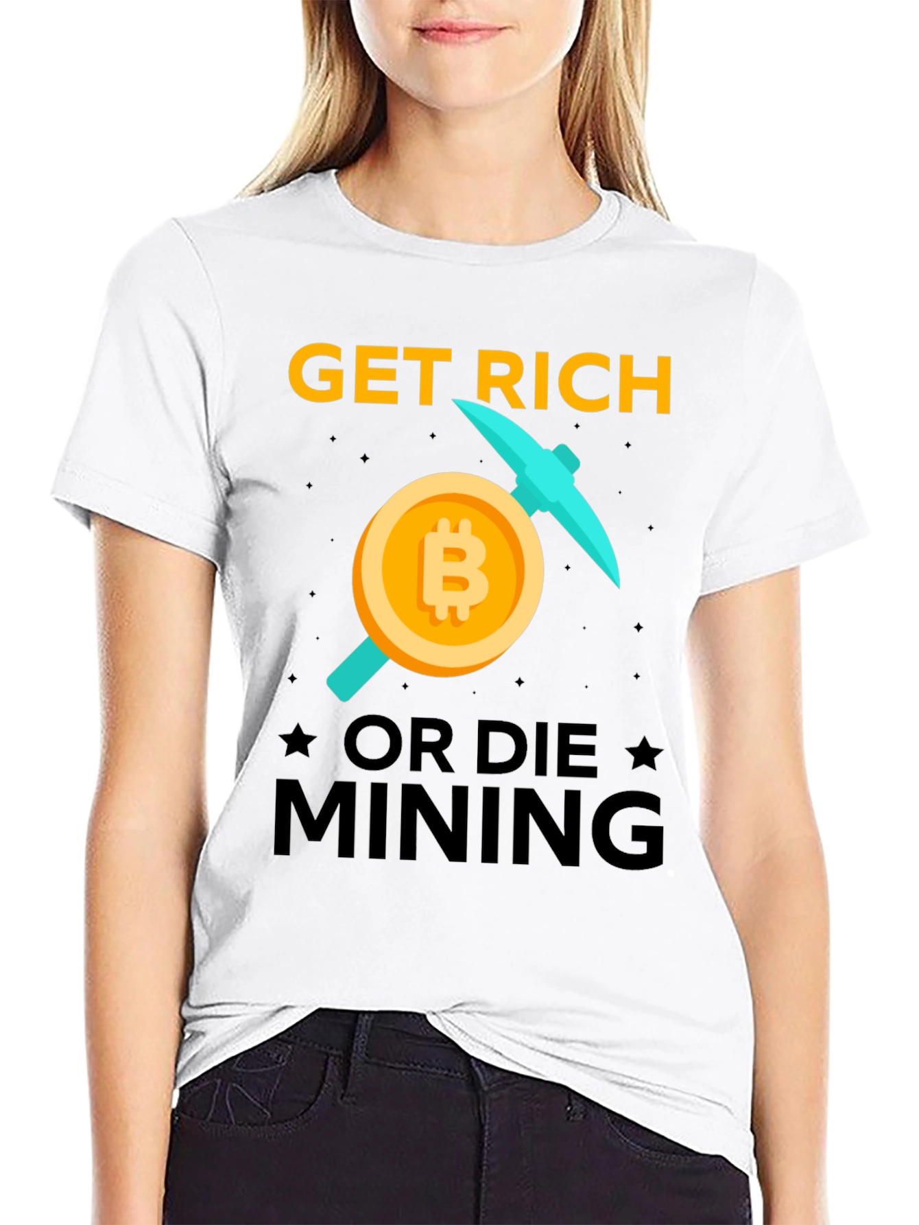 Get Rich Mining Bitcoin T-Shirt