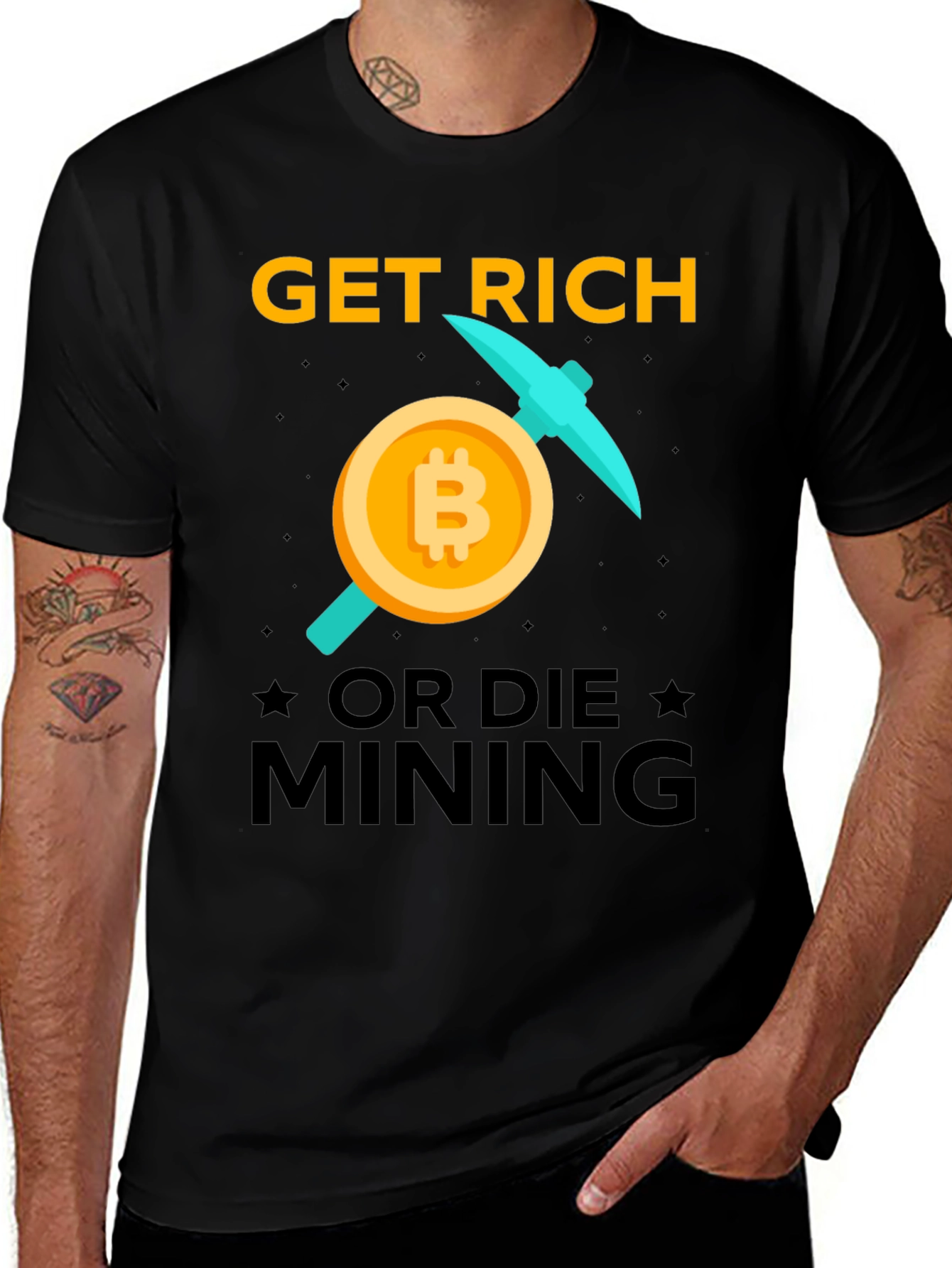 Get Rich Mining Bitcoin T-Shirt
