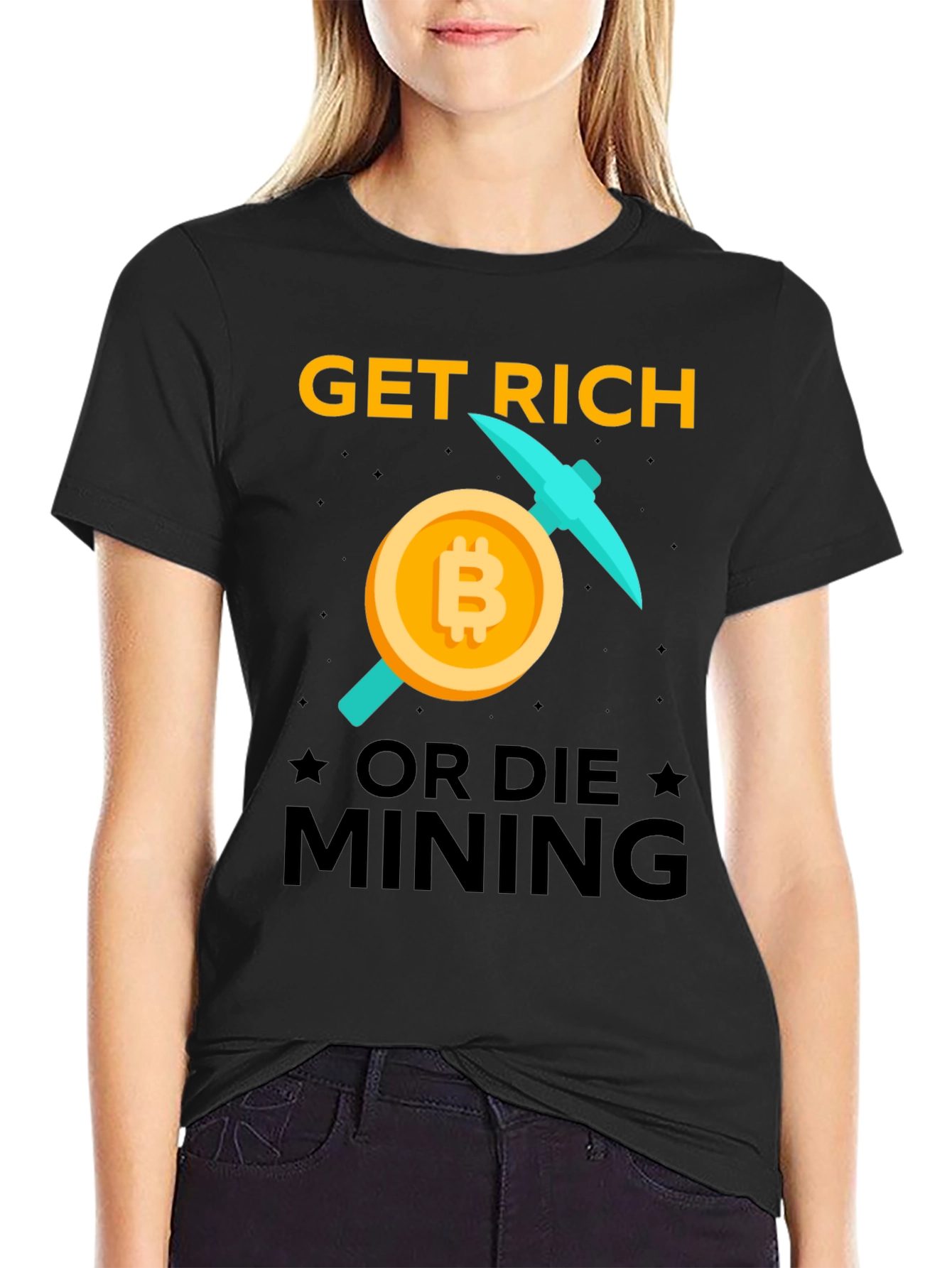 Get Rich Mining Bitcoin T-Shirt