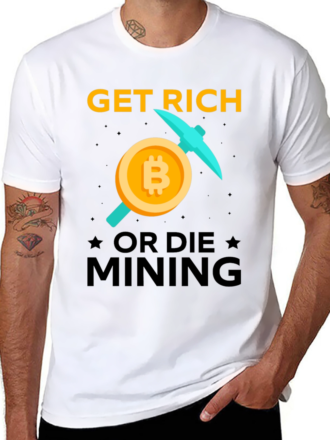 Get Rich Mining Bitcoin T-Shirt