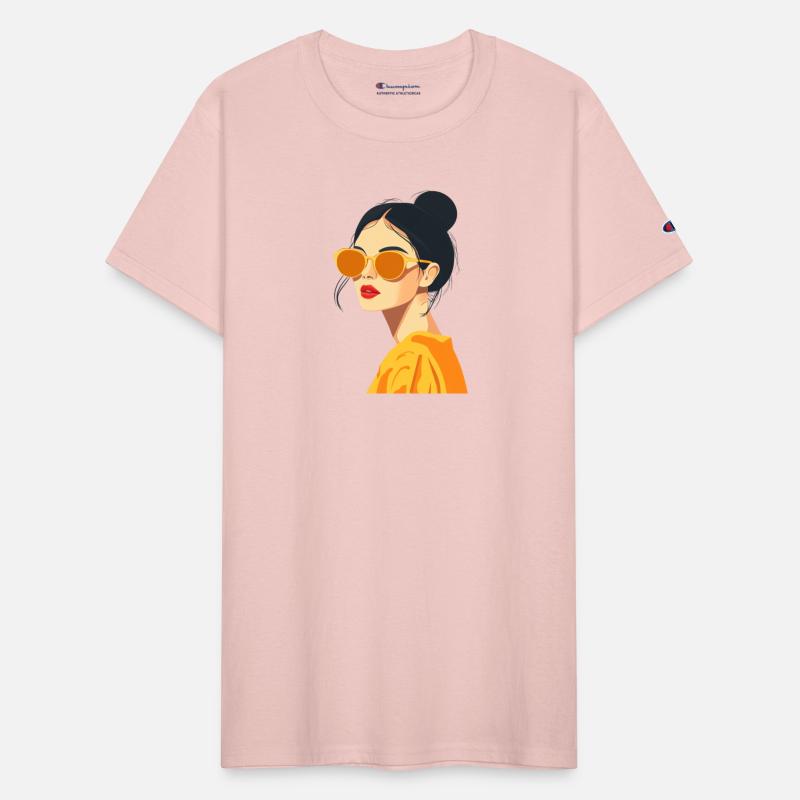 Fashionable Female with Yellow Sunglasses