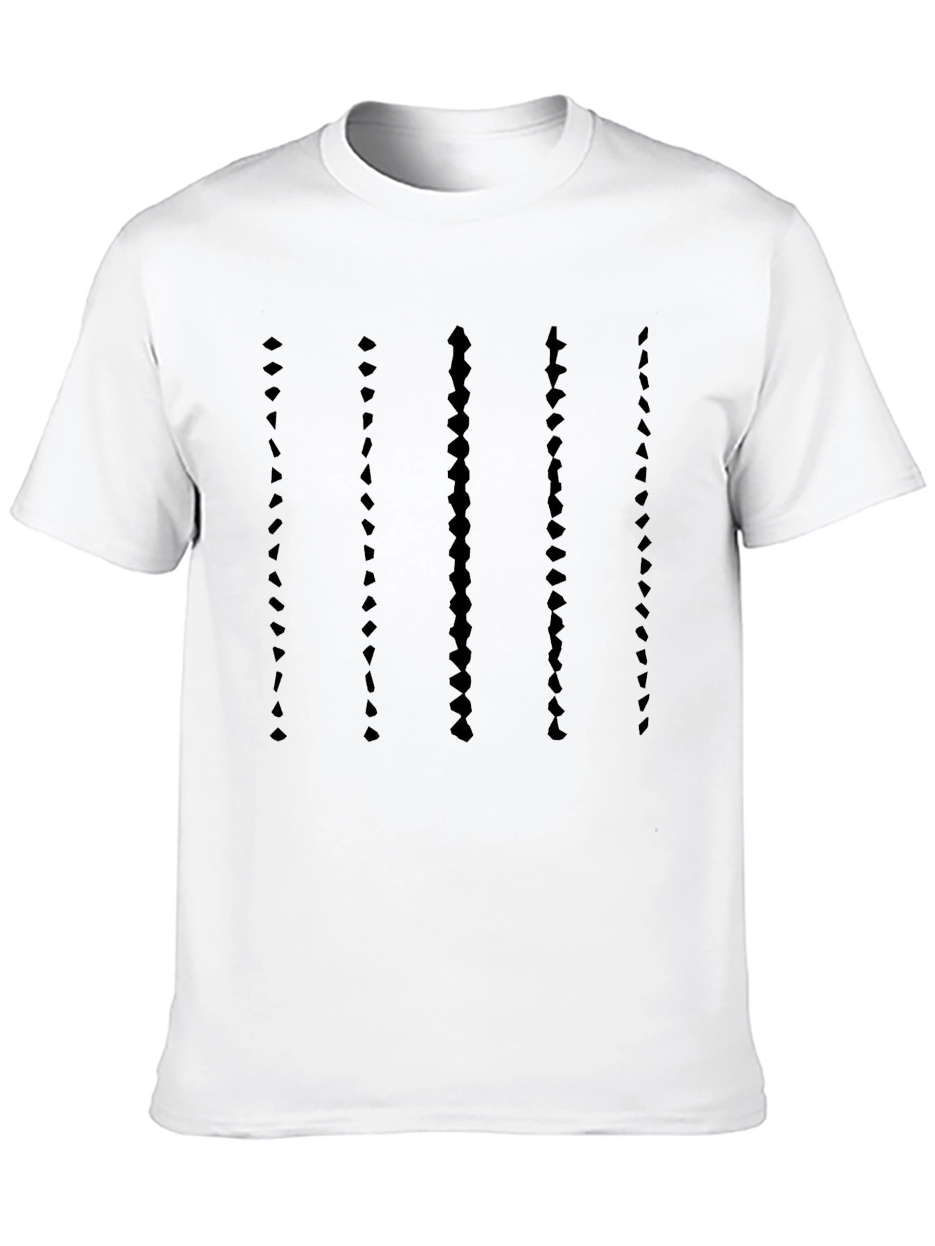 Abstract Lines Graphic Tee - Modern Mens Black T-Shirt