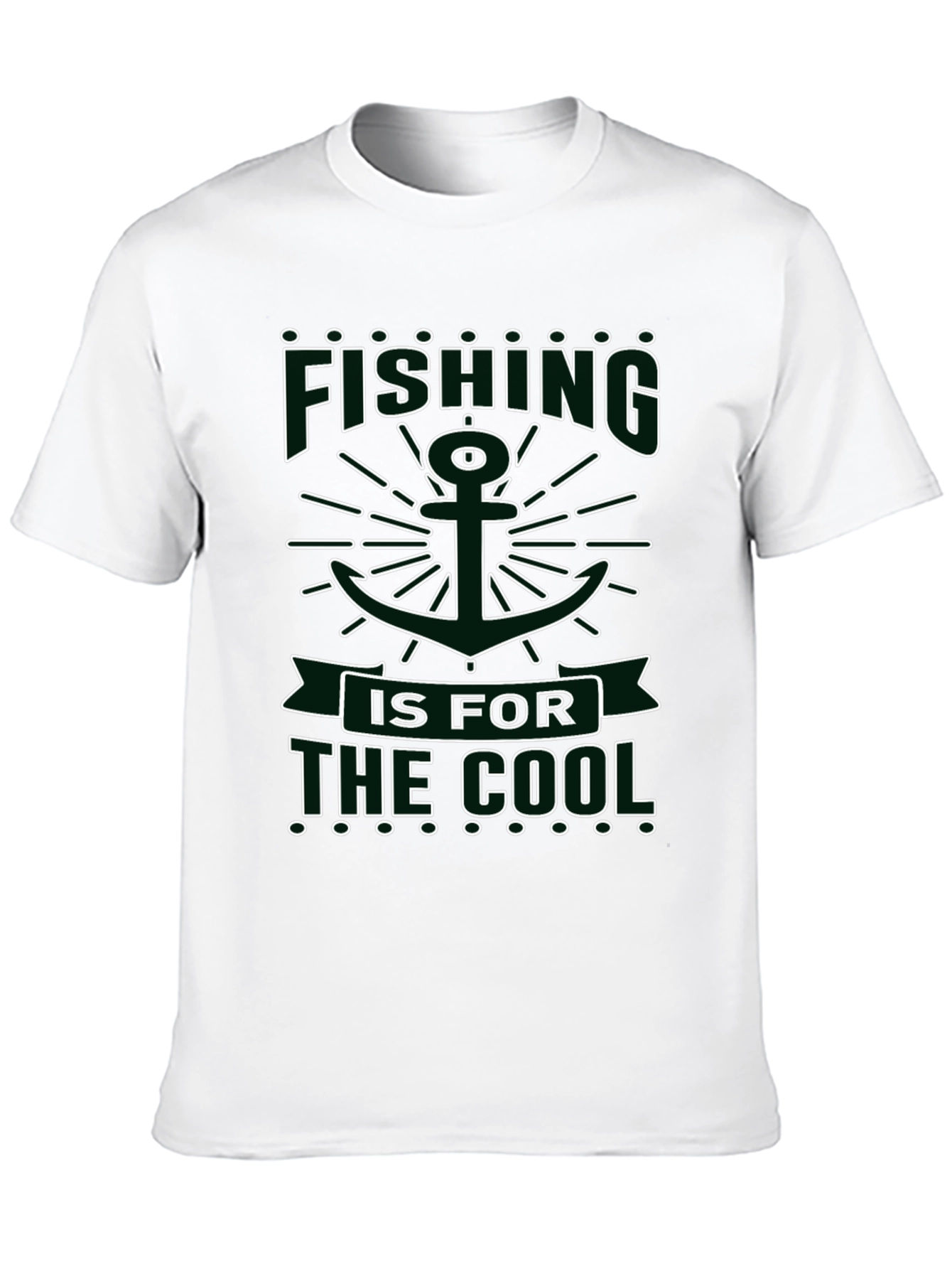 Fishing is for the Cool Black Graphic Tee