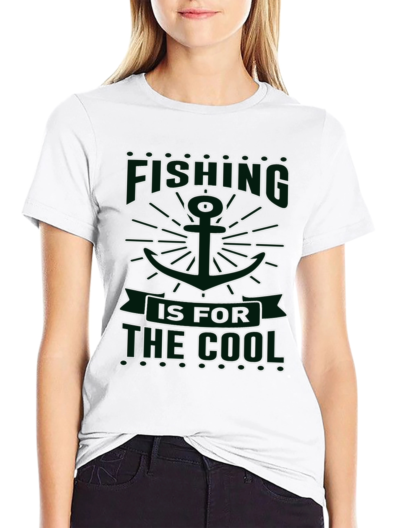 Fishing is for the Cool Black Graphic Tee