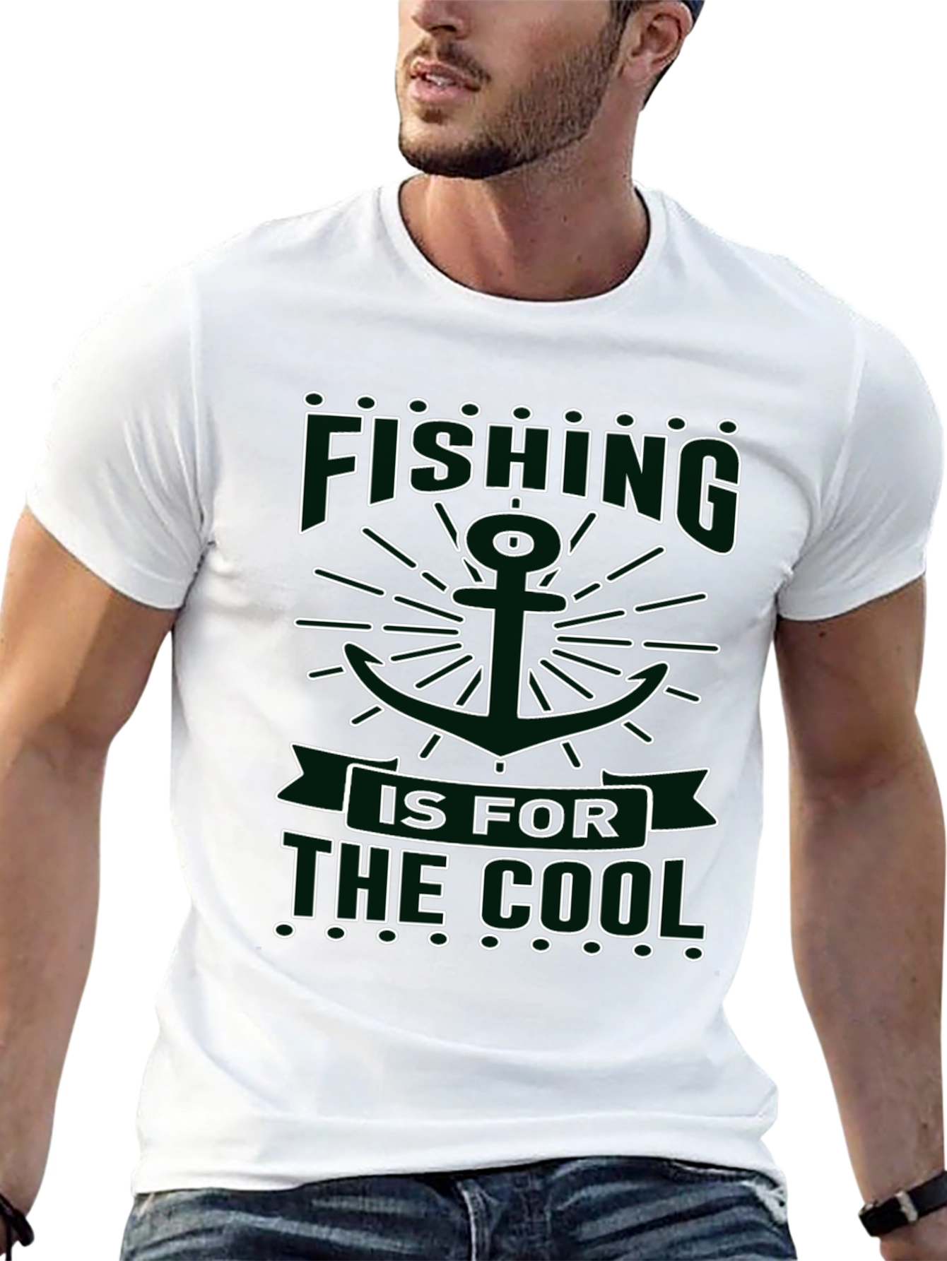 Fishing is for the Cool Black Graphic Tee