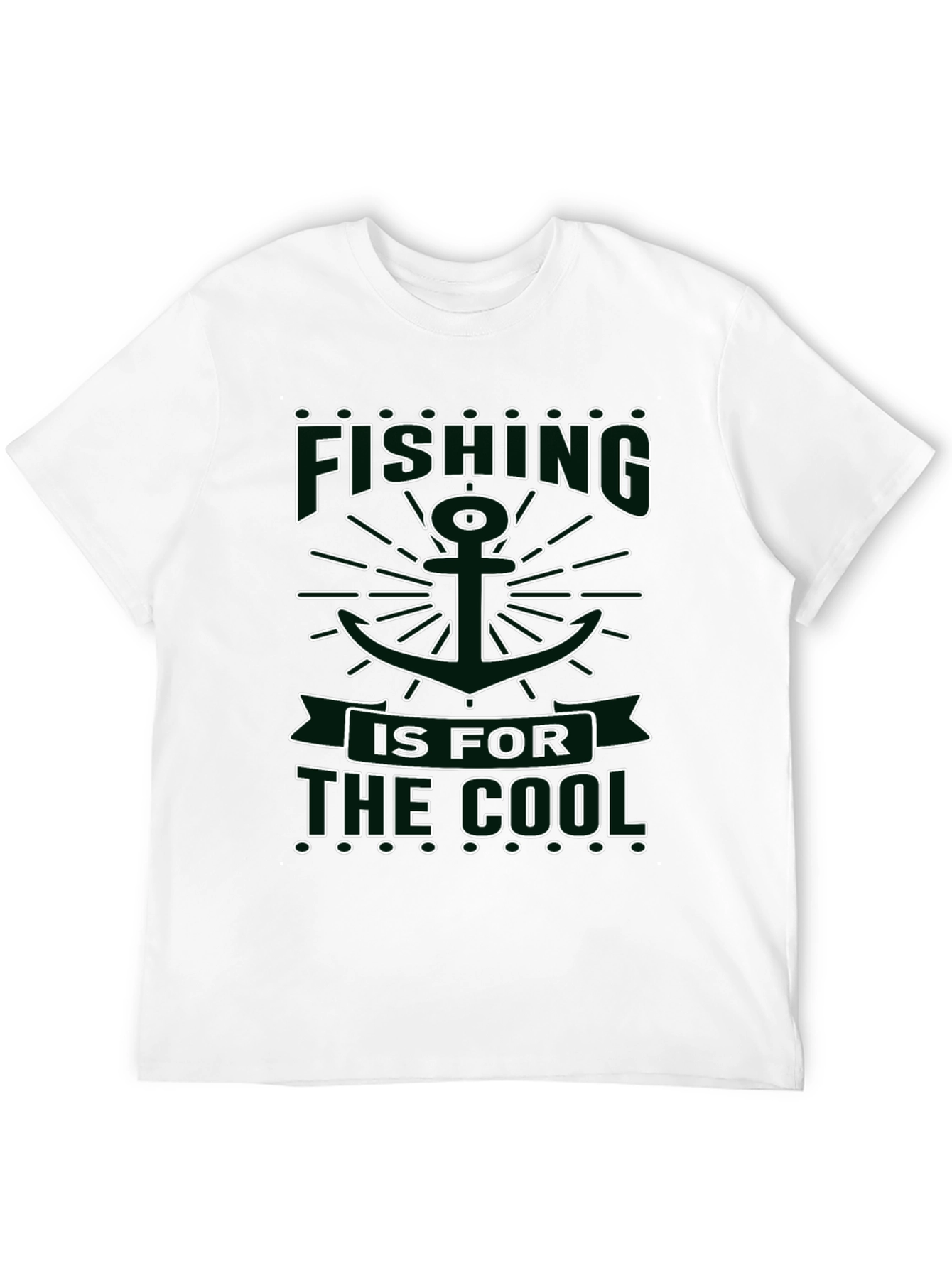 Fishing is for the Cool Black Graphic Tee