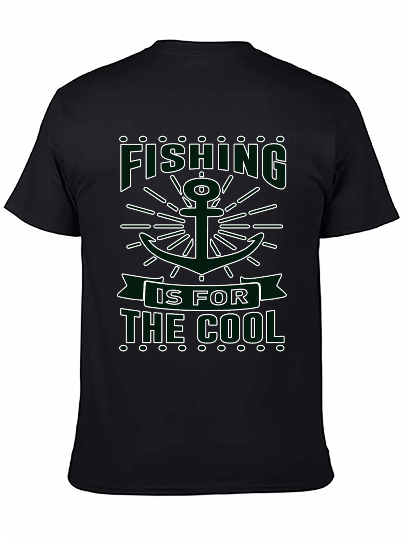 Fishing is for the Cool Black Graphic Tee