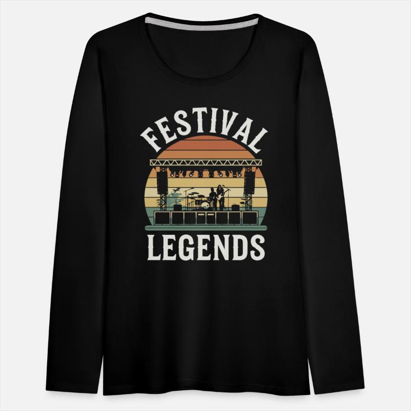 Festival Legends Music Stage Silhouette with