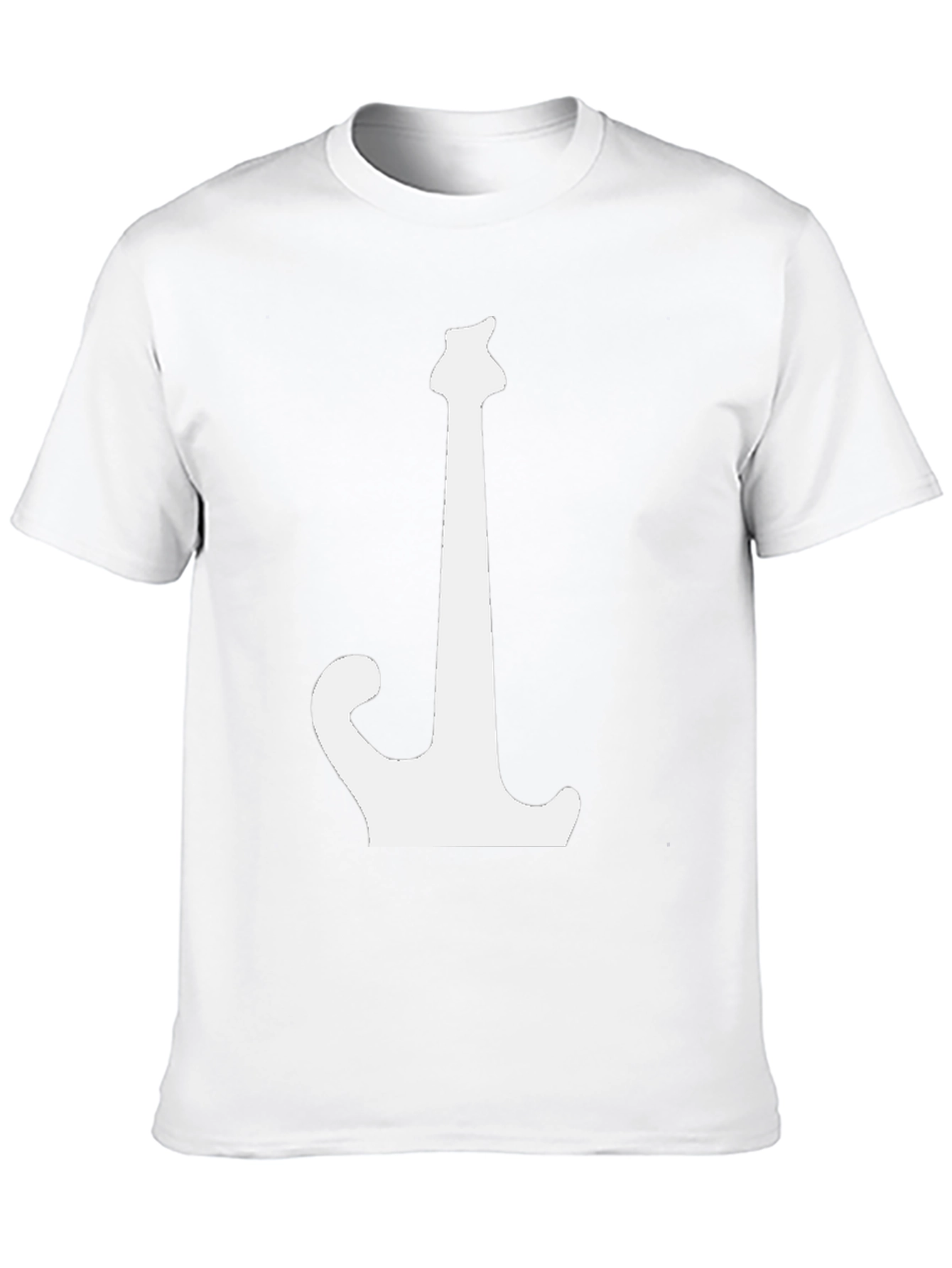 Guitar Silhouette Graphic Tee - Black