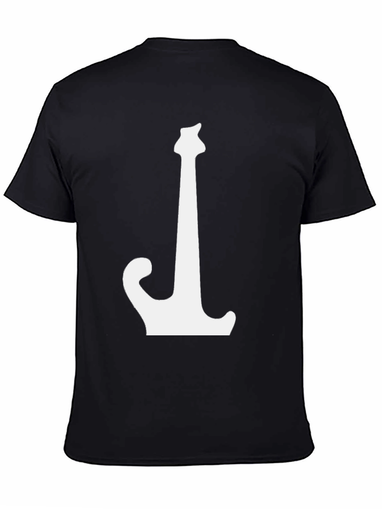 Guitar Silhouette Graphic Tee - Black