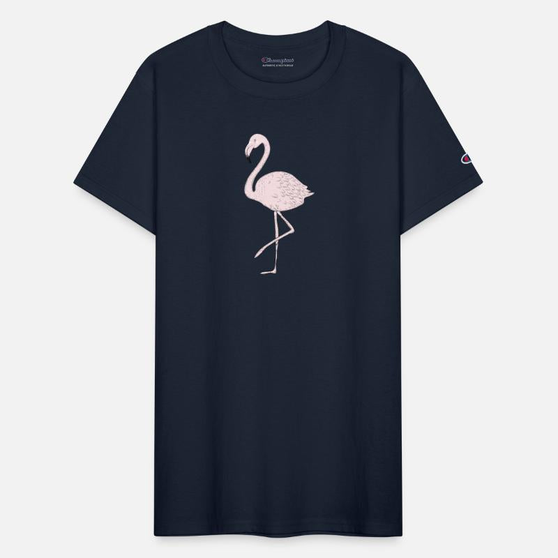 filigree flamingo drawing in delicate colors