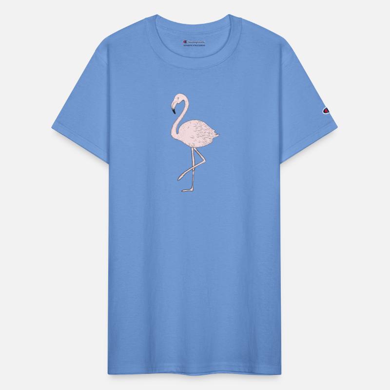 filigree flamingo drawing in delicate colors