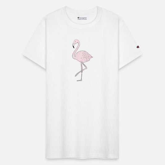 filigree flamingo drawing in delicate colors