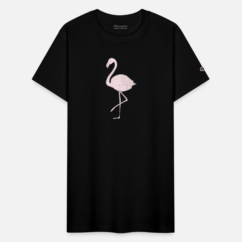 filigree flamingo drawing in delicate colors