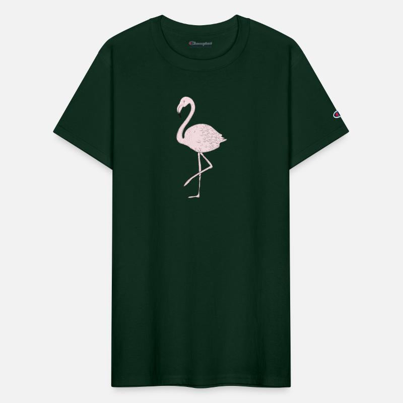 filigree flamingo drawing in delicate colors