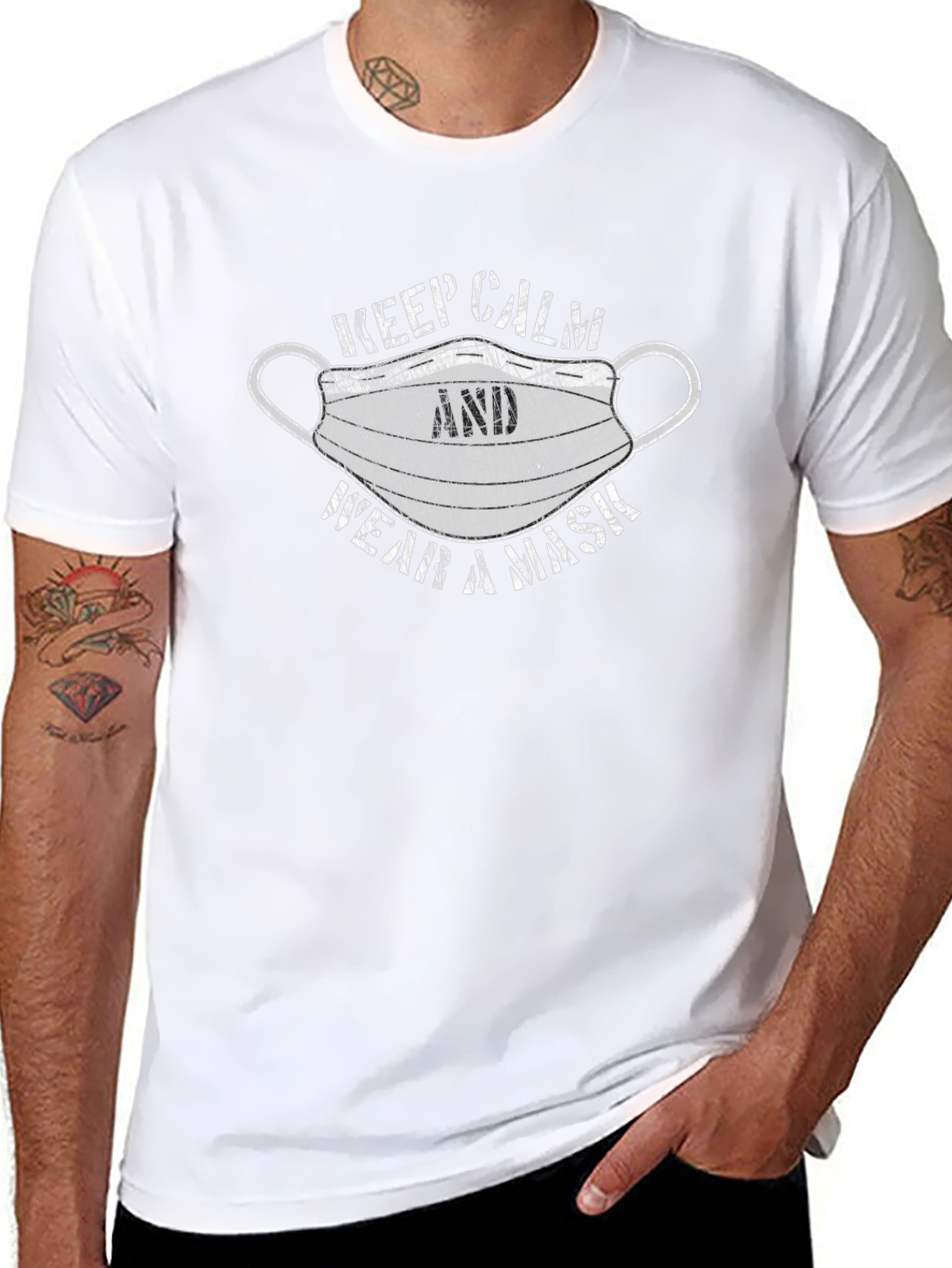 Keep Calm Wear A Mask Graphic T-Shirt