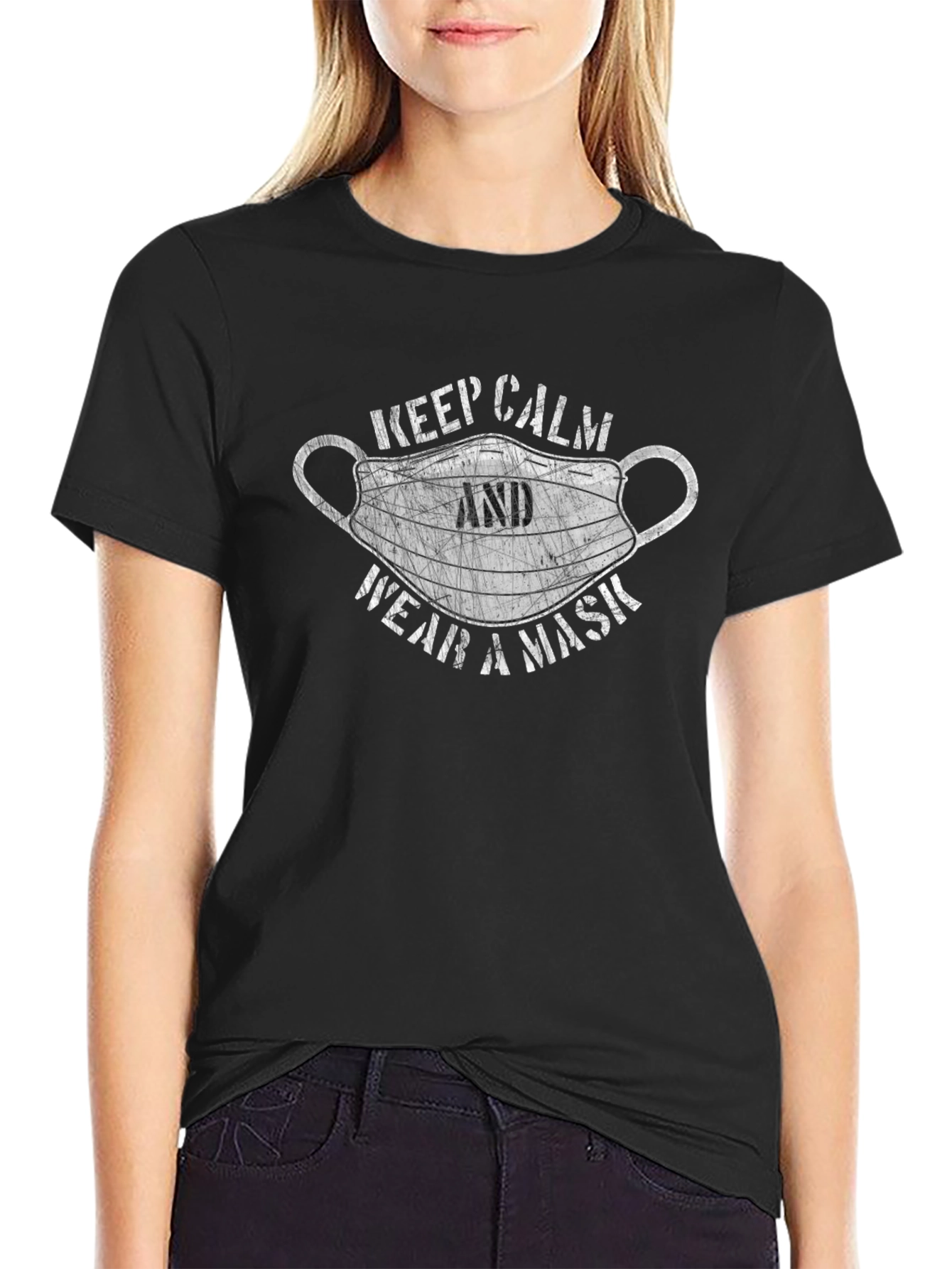 Keep Calm Wear A Mask Graphic T-Shirt