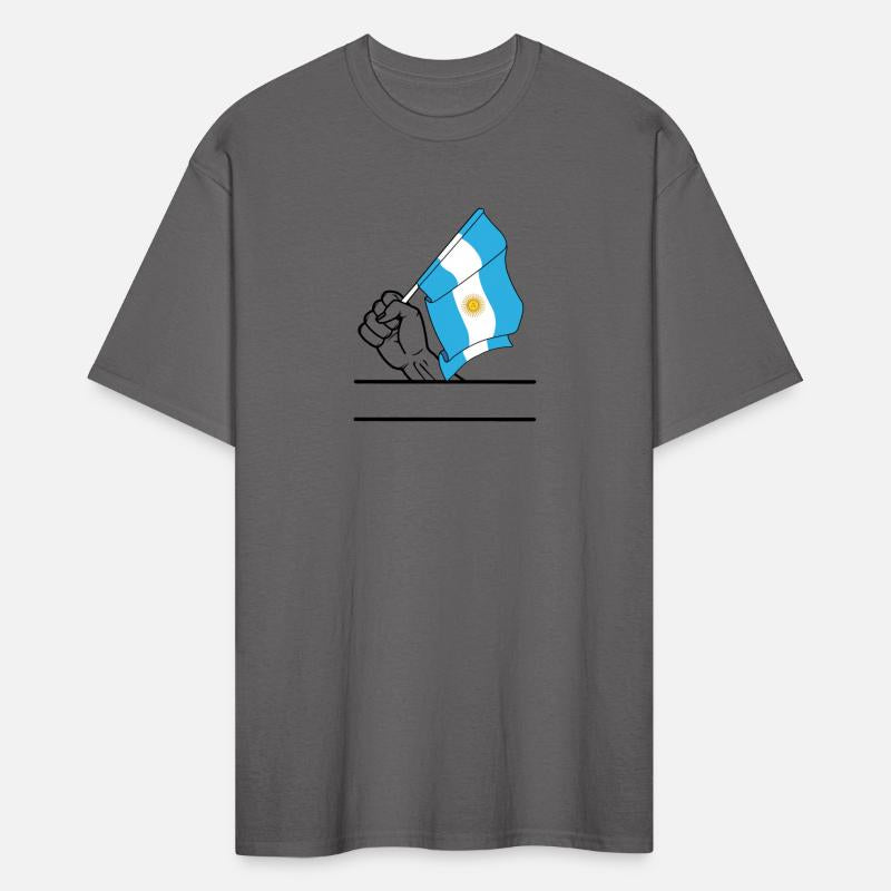 Flag Argentina transparent fist text space