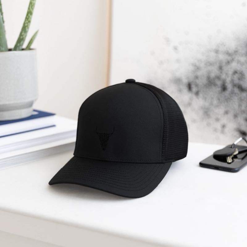 Floral bull skull in a mystical tattoo style