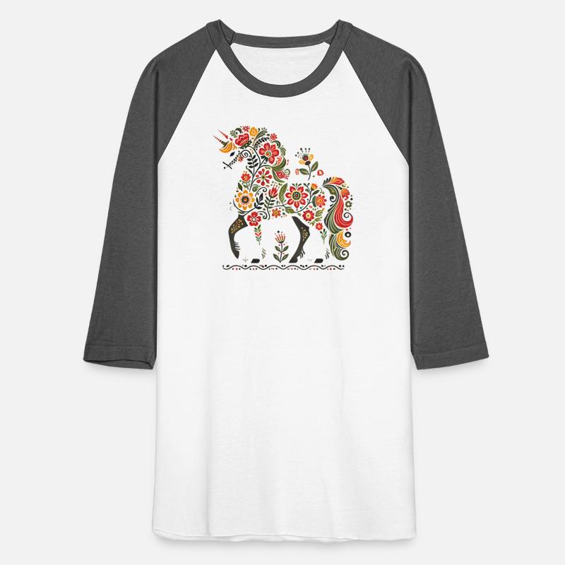 Floral Folk Art Unicorn Illustration