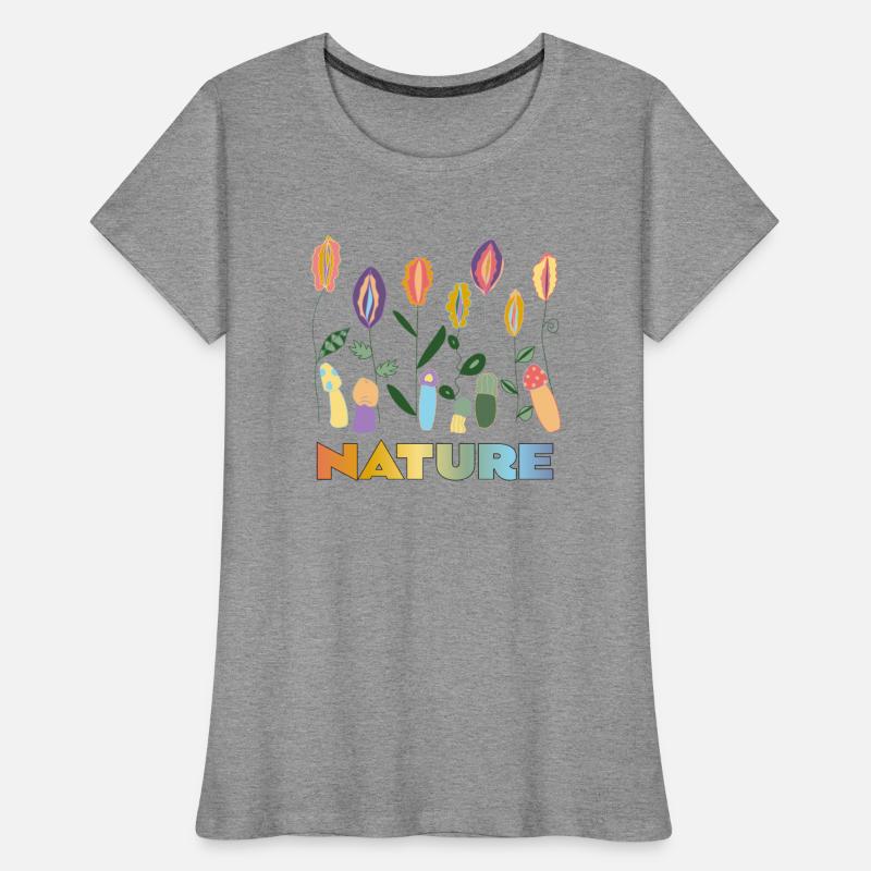 Flower Meadow with Mushrooms. Body Positivity.