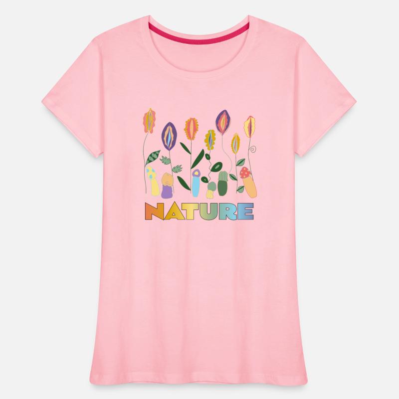 Flower Meadow with Mushrooms. Body Positivity.