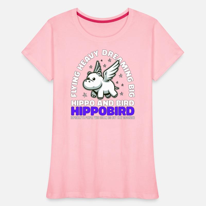 FLYING HEAVY DREAMING BIG - HIPPOPOTAMUS AND BIRD