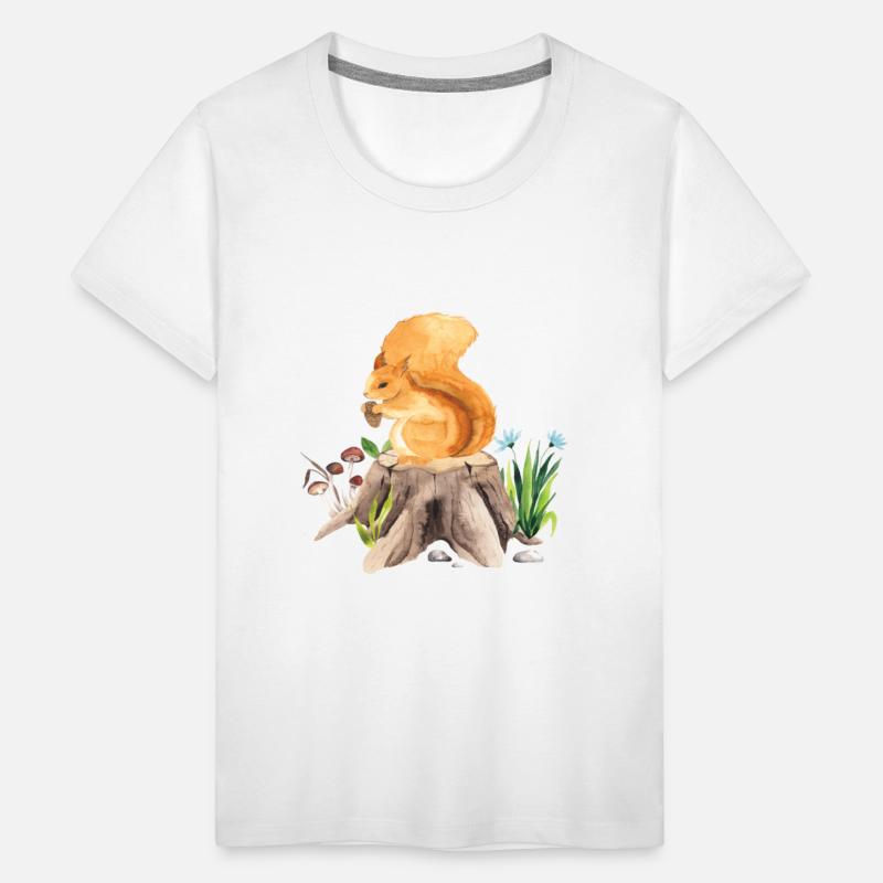 Forest animal squirrel with name Théo