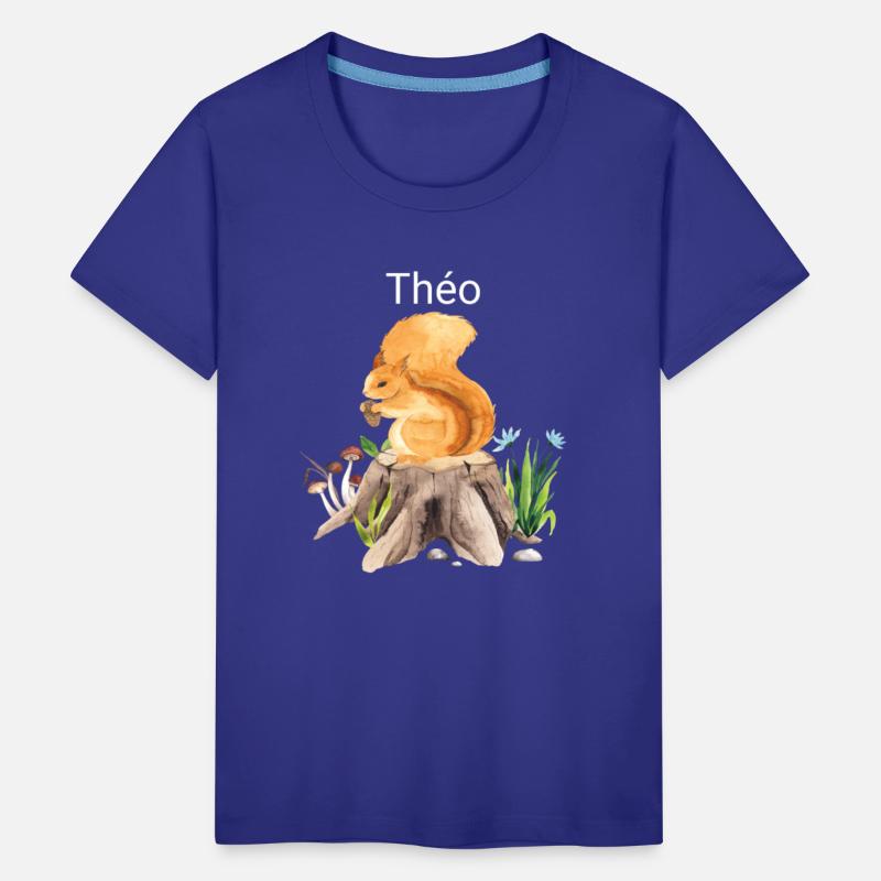 Forest animal squirrel with name Théo