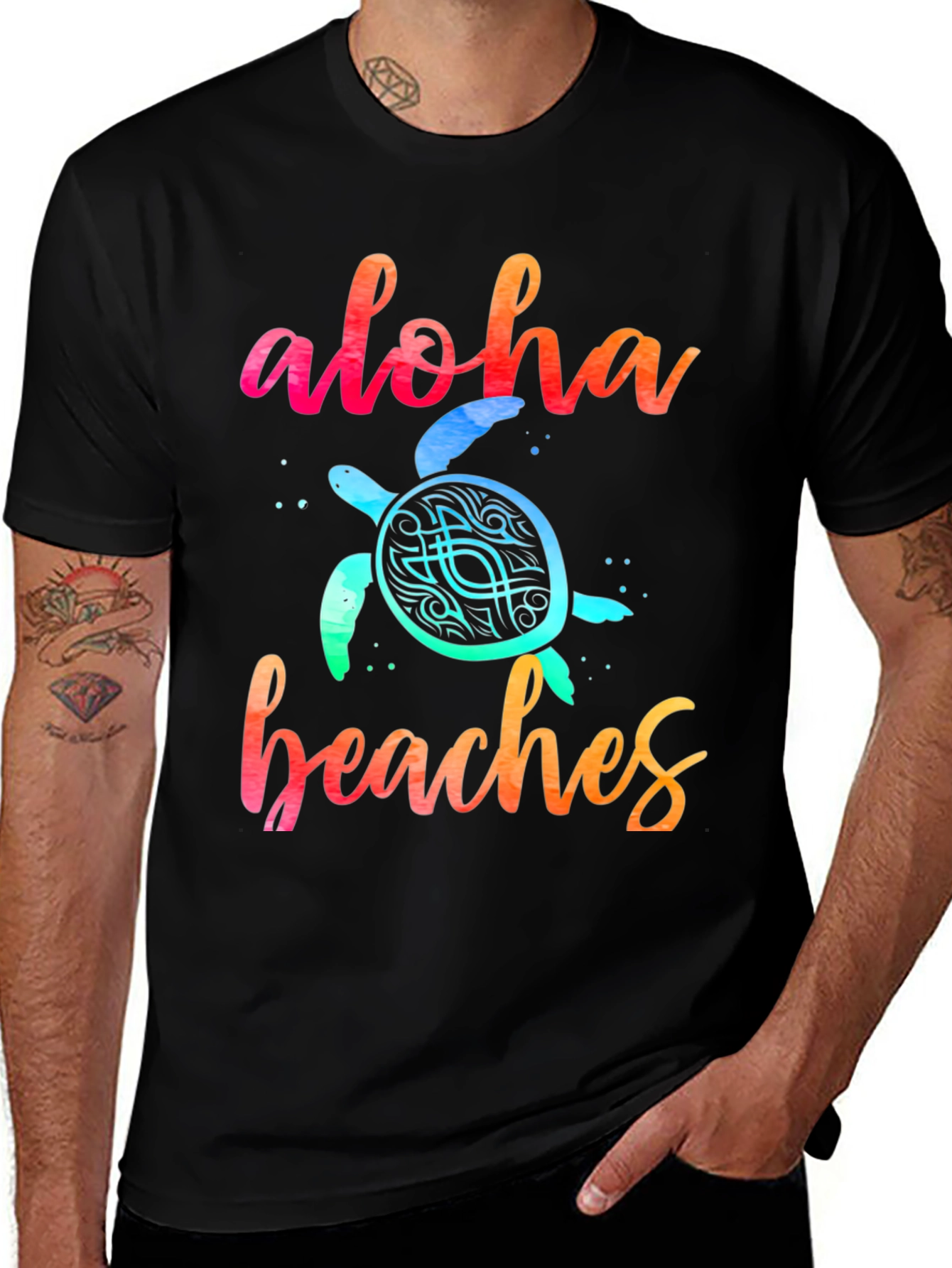 Aloha Beaches Turtle Graphic Tee