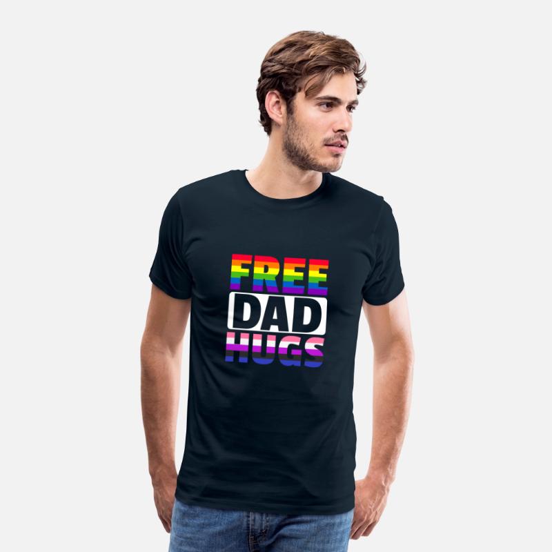 Free Dad Hugs LGBTQ Rainbow LGBTQ Free Dad Hugs