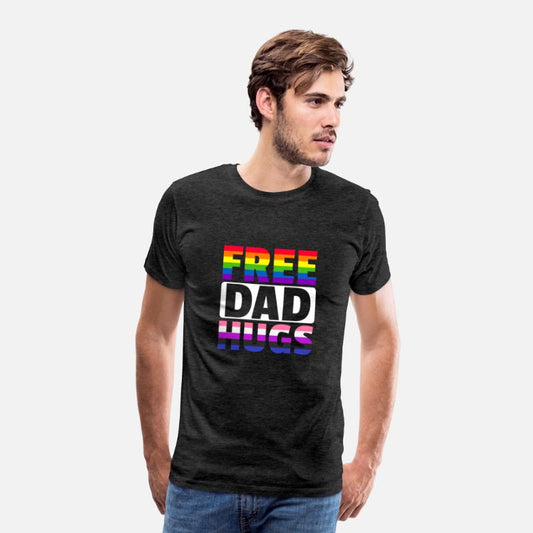 Free Dad Hugs LGBTQ Rainbow LGBTQ Free Dad Hugs