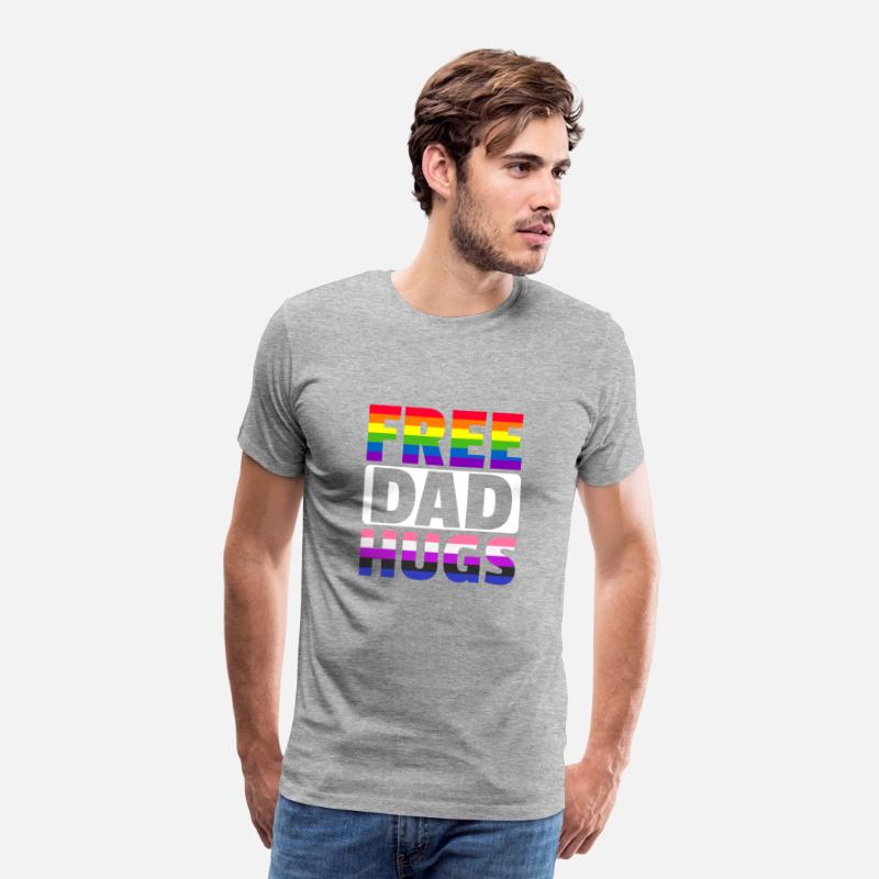 Free Dad Hugs LGBTQ Rainbow LGBTQ Free Dad Hugs