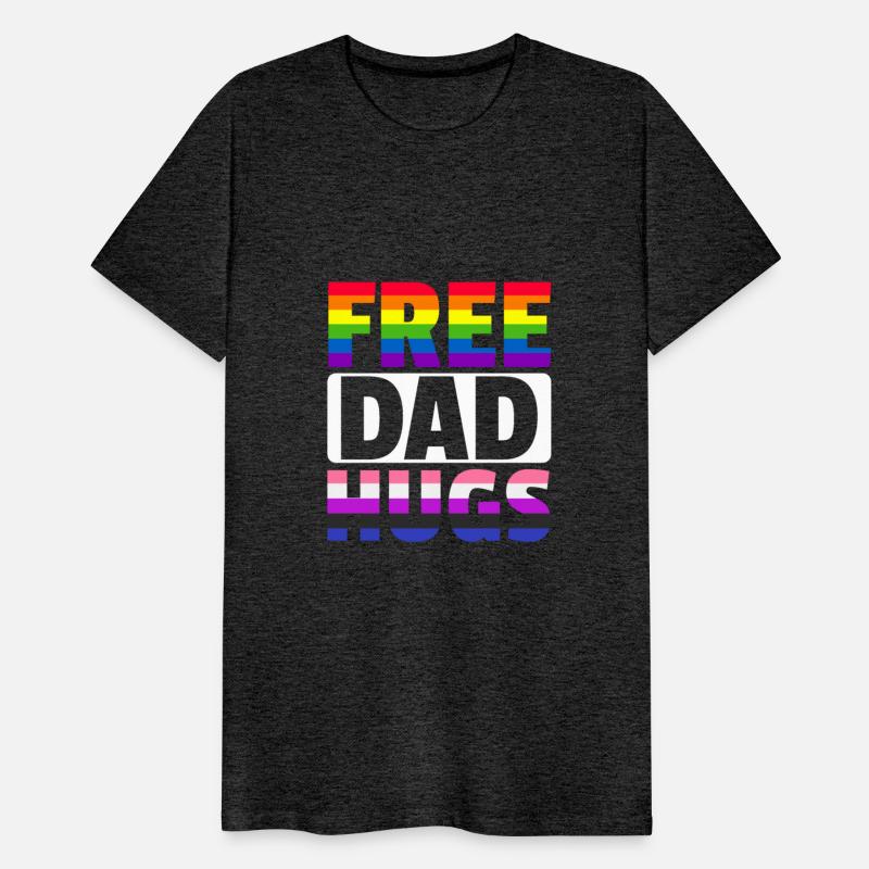 Free Dad Hugs LGBTQ Rainbow LGBTQ Free Dad Hugs