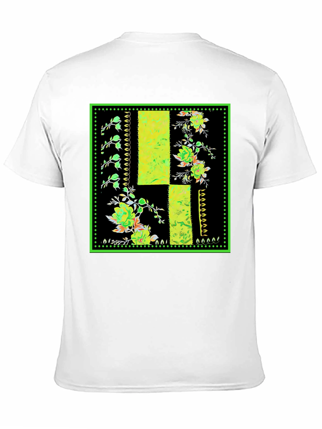 Floral Patch Black T-Shirt