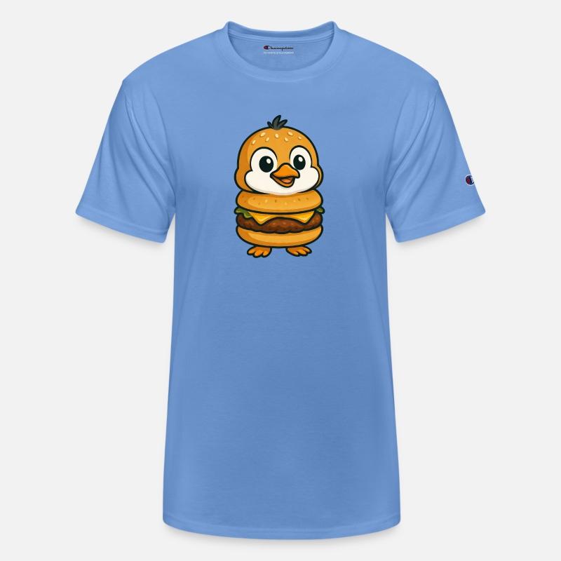 Funny penguin burger cheeseburger mythical creatur