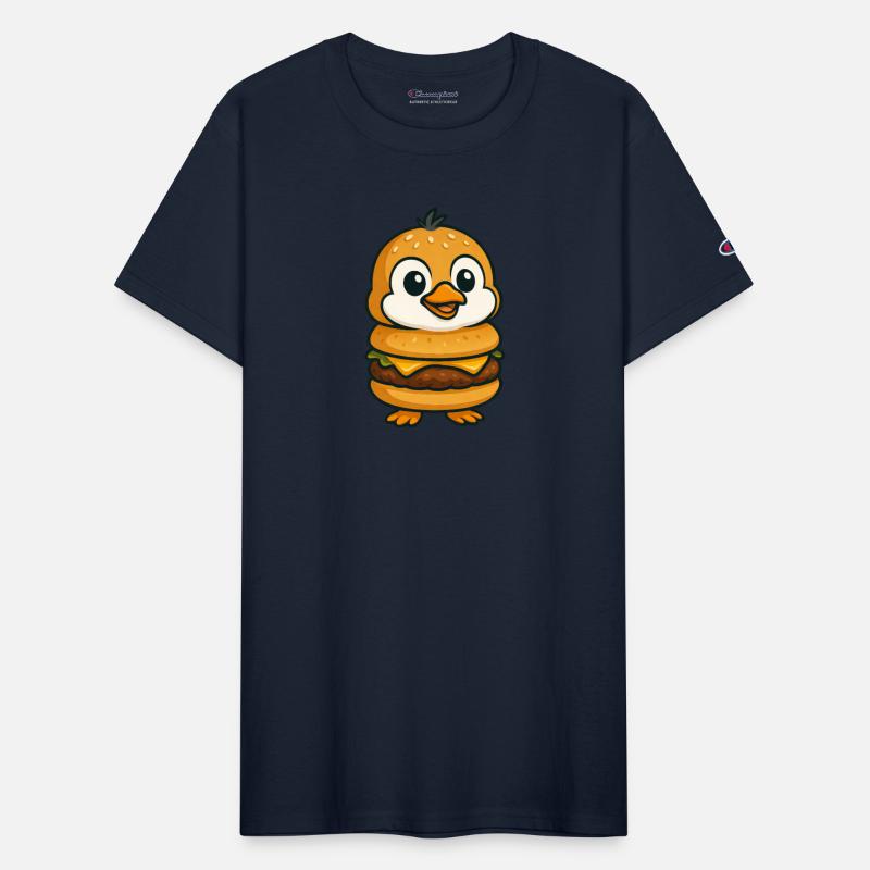 Funny penguin burger cheeseburger mythical creatur