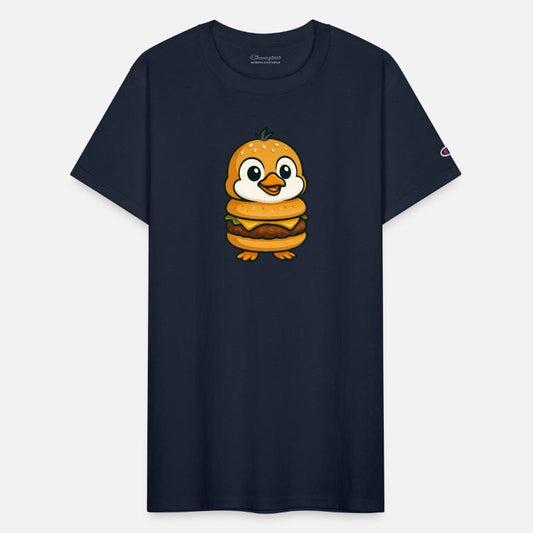 Funny penguin burger cheeseburger mythical creatur
