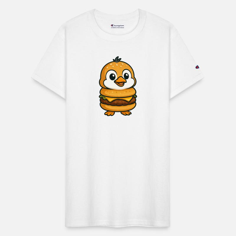 Funny penguin burger cheeseburger mythical creatur