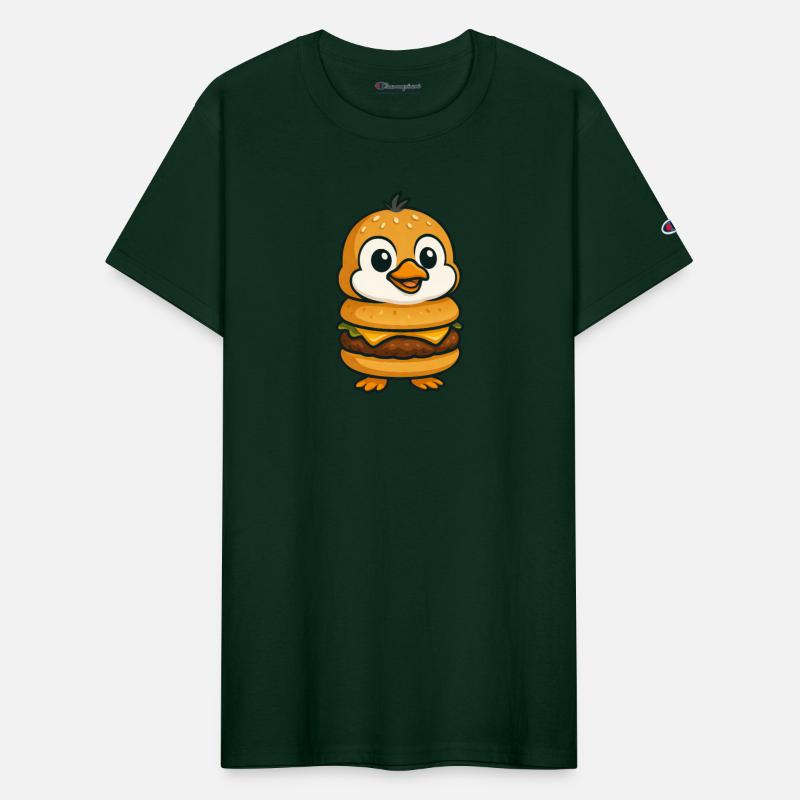 Funny penguin burger cheeseburger mythical creatur
